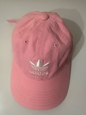 adidas Kids Pink Trefoil Cap with White Logo
